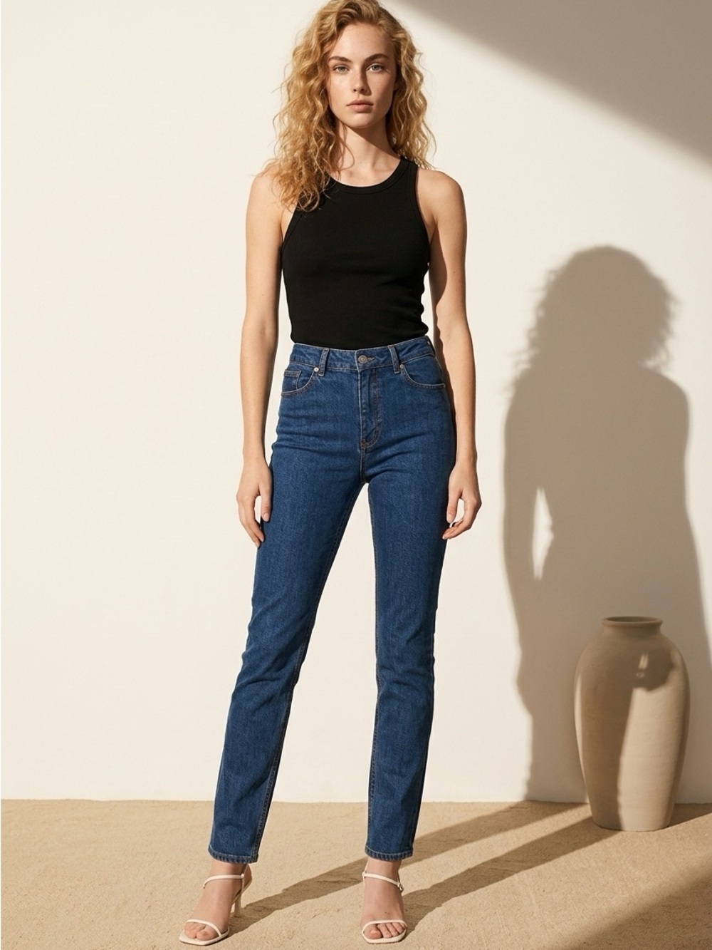 NWT Stylein Women’s “Katie” High Rise Blue Denim Jeans - Size 27”